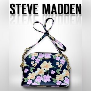 RARE Steve Madden Floral Crossbody Domed Satchel Purse
